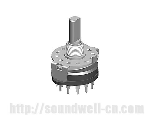 RS24 Metal shaft rotary multi-way switch