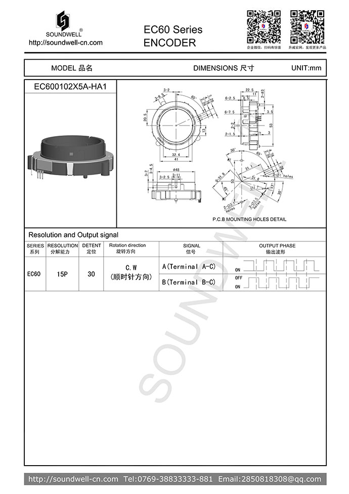 EC60中空軸增量編碼器