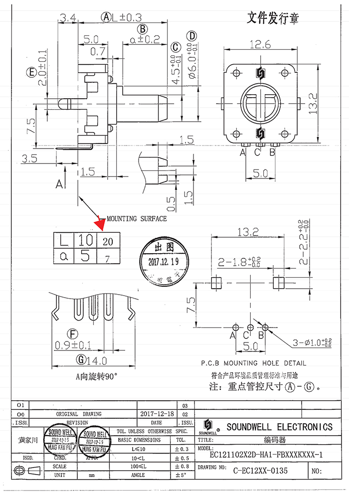 EC12編碼器絕緣軸規格書