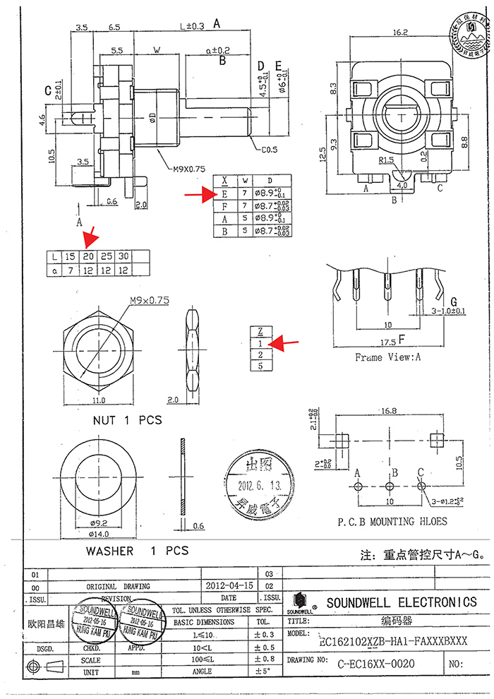 EC16編碼器規格書