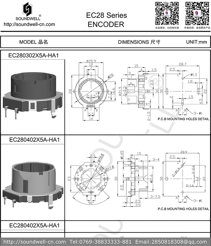 EC28中空增量型編碼器